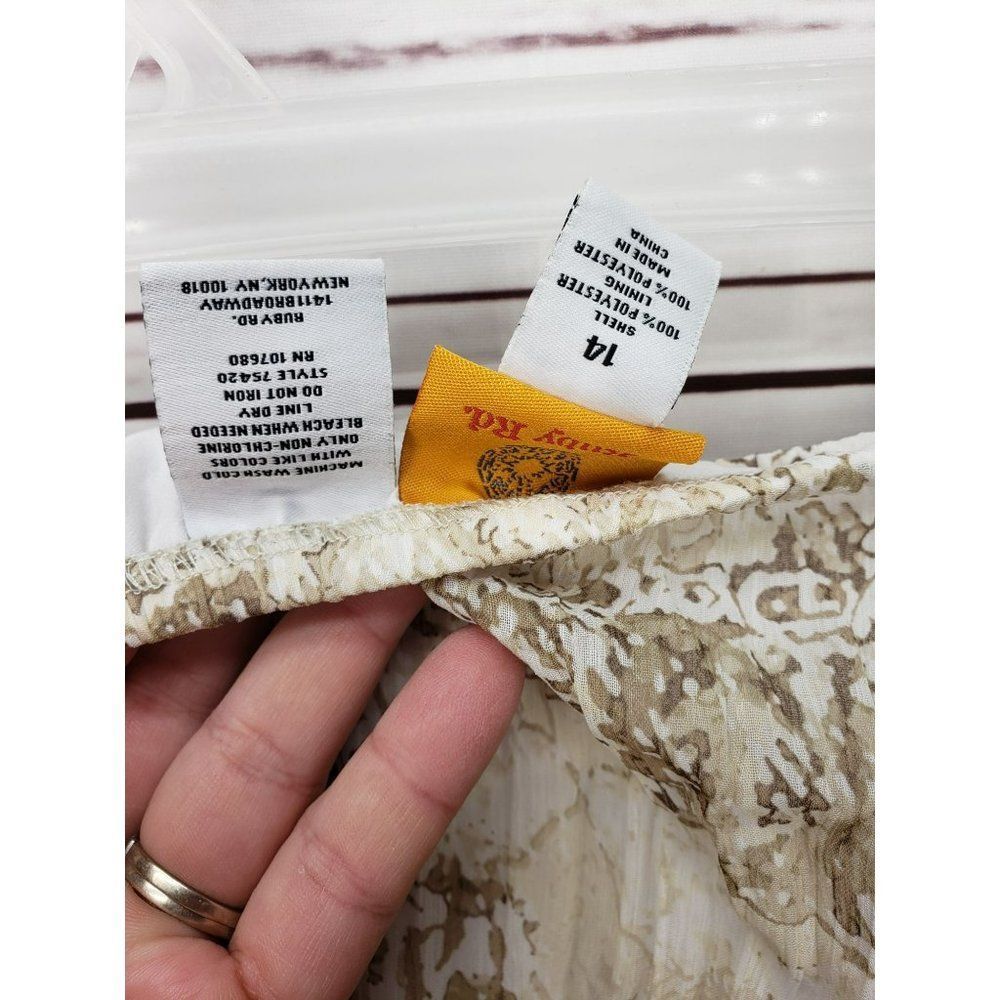 Ruby Rd. Layered Elastic Waist Printed Pleated Si… - image 5